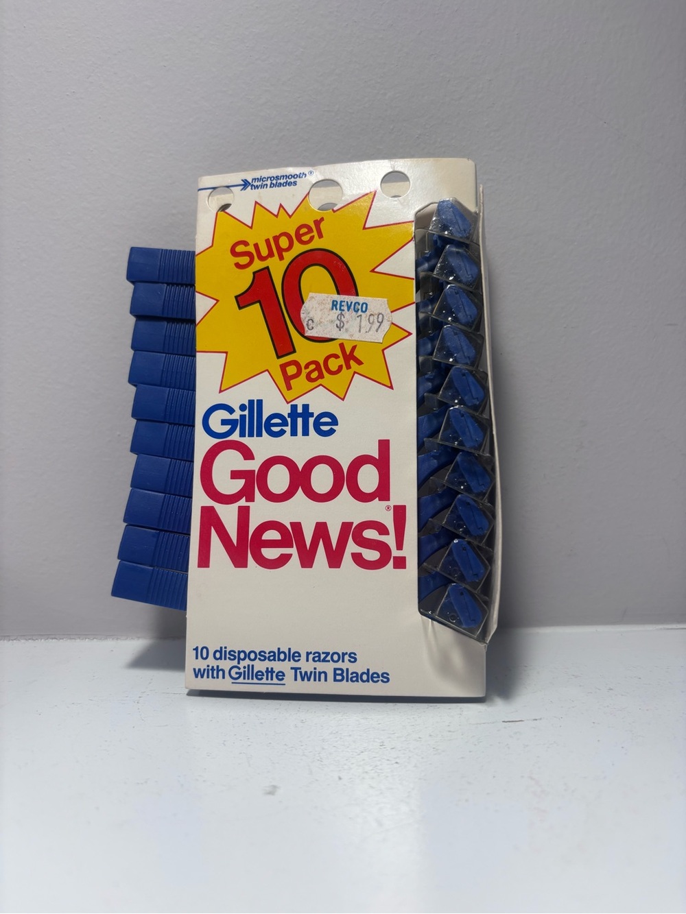 Gillette Good News! Super 10 Pack Blue Disposable Razors Vintage
